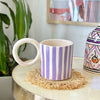 Mug rayé mauve - Ajbir