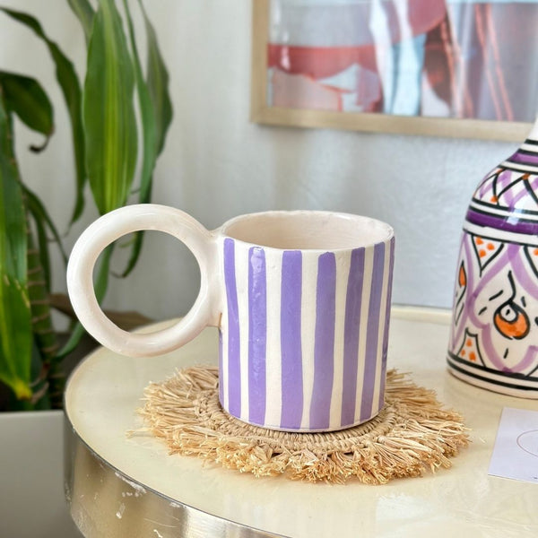 Mug rayé mauve - Ajbir