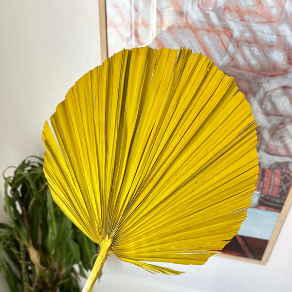 Feuille de palmier jaune