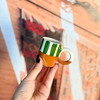 Mini tasse bicolore rayé