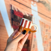 Mini tasse bicolore rayé