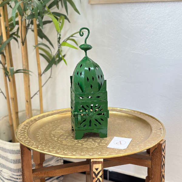 Lanterne artisanale Marocaine en métal colorée
