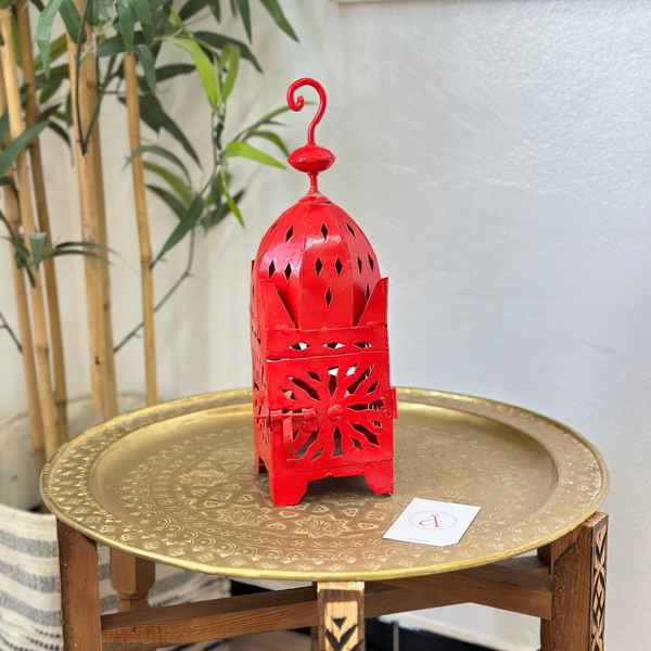 Lanterne artisanale Marocaine en métal colorée