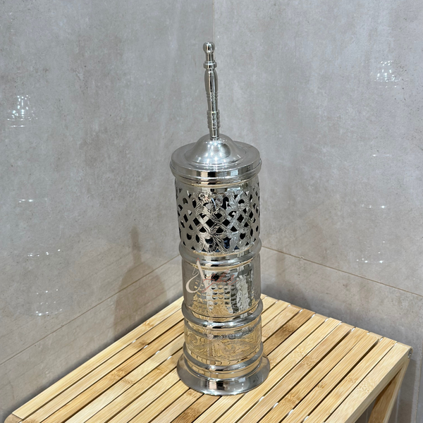 Porte brosse en laiton argenté - Ajbir