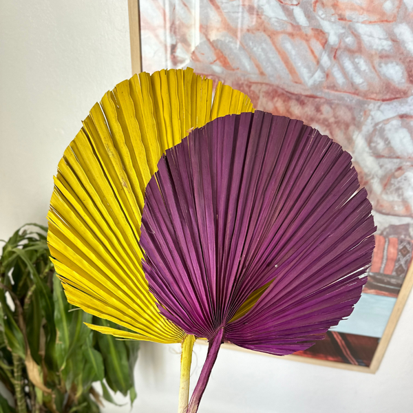 Feuille de palmier jaune