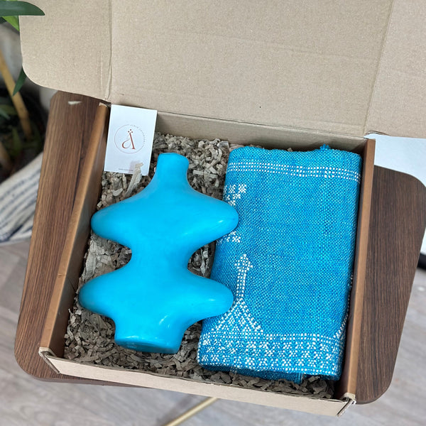 Coffret cadeau artisanal Sabra turquoise