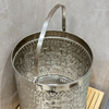 Seau grand en laiton argenté - Ajbir