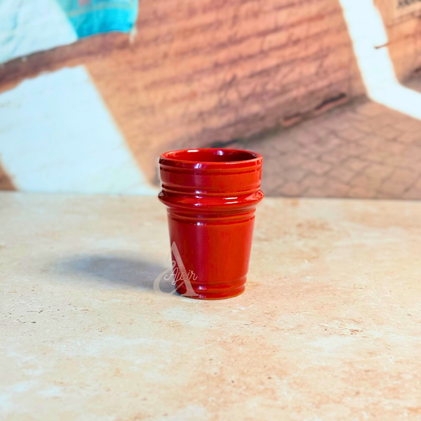 Petit verre artisanal Anir rouge