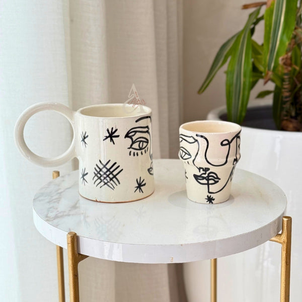 Mug Oudm - Visage abstrait minimaliste