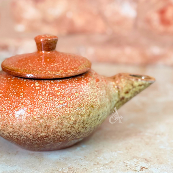 Théière en céramique moucheté