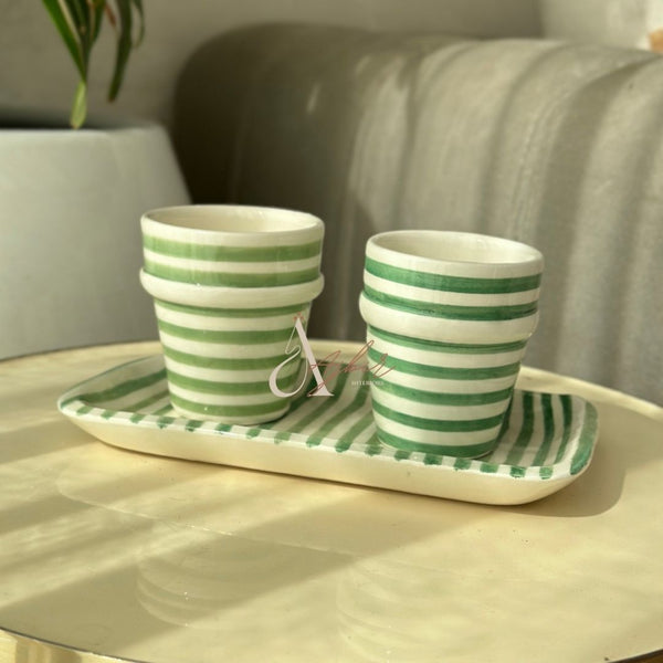 Plateau rayé vert - Ajbir