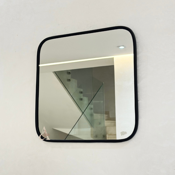 Miroir Carré en laiton noir