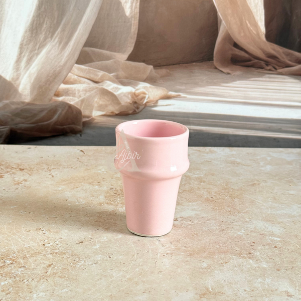 Verre beldi artisanal rose clair