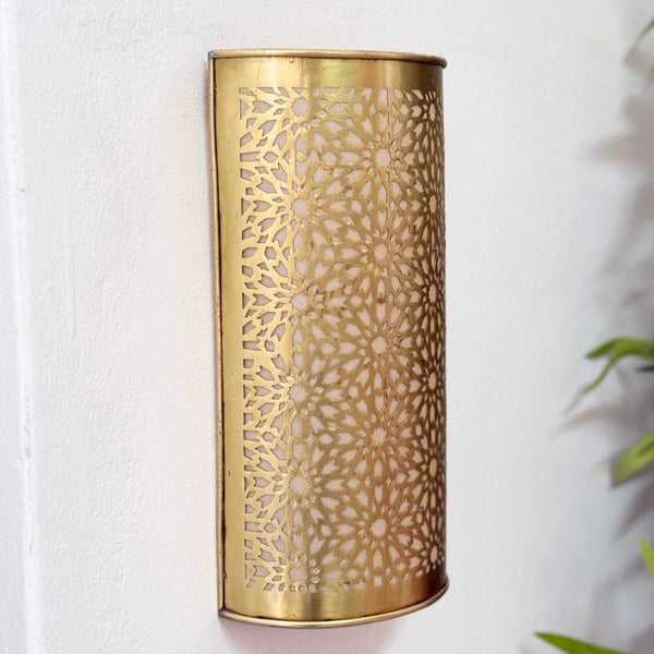 Applique murale Zellige en laiton doré