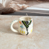Mug artisanal amazigh crème et vert