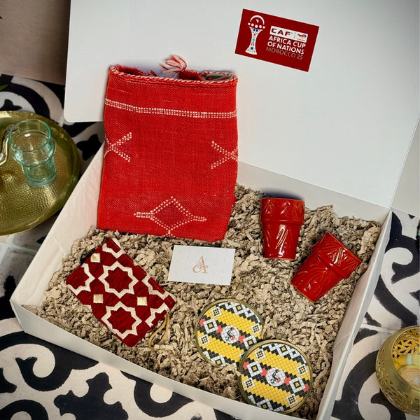 Coffret Cadeau Uganda - Élégance Artisanale Rouge | Édition CAN 2025