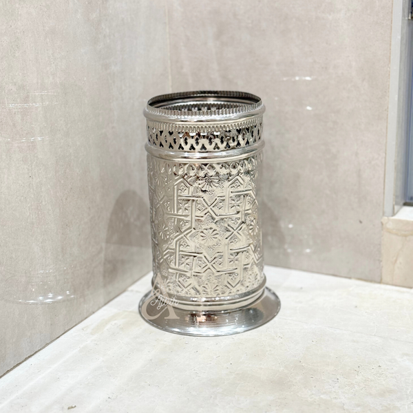 Corbeille traditionnelle en laiton argenté Nakch