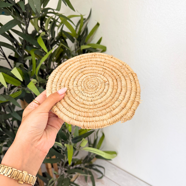 Sous plat en raphia naturel simple