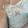 Housse de coussin Sabra (soie de cactus) bleu ciel