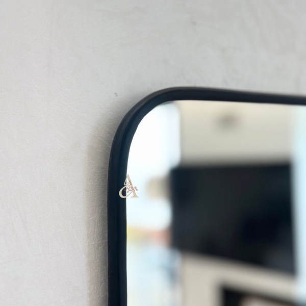 Miroir Carré en laiton noir