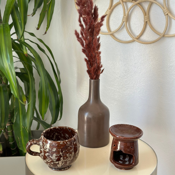 Tasse à café marron mouchetée - Ajbir