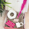Coffret cadeau artisanal Tafoukt blanc et rose Fuschia