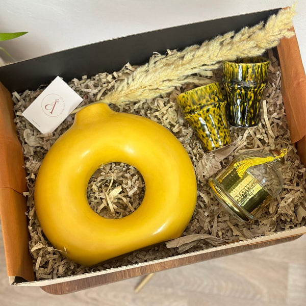 Coffret cadeau XL artisanal Tafoukt moutarde
