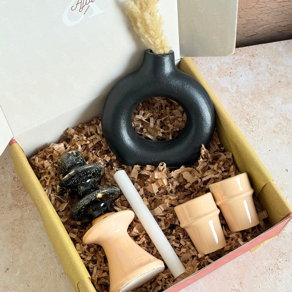 Coffret cadeau artisanal Anir Noir & Beige