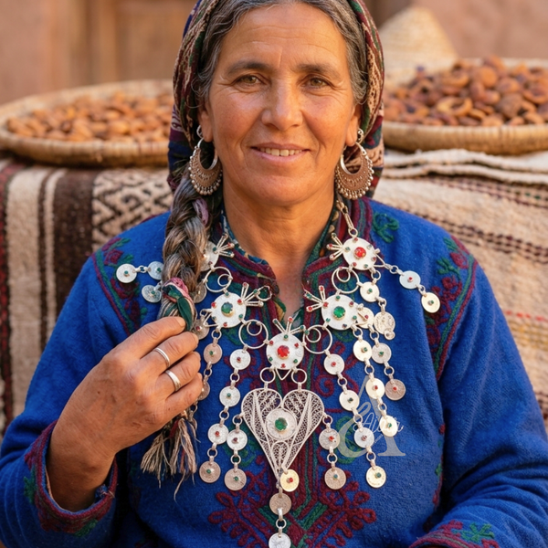 Collier Accessoire amazigh argenté Tayri