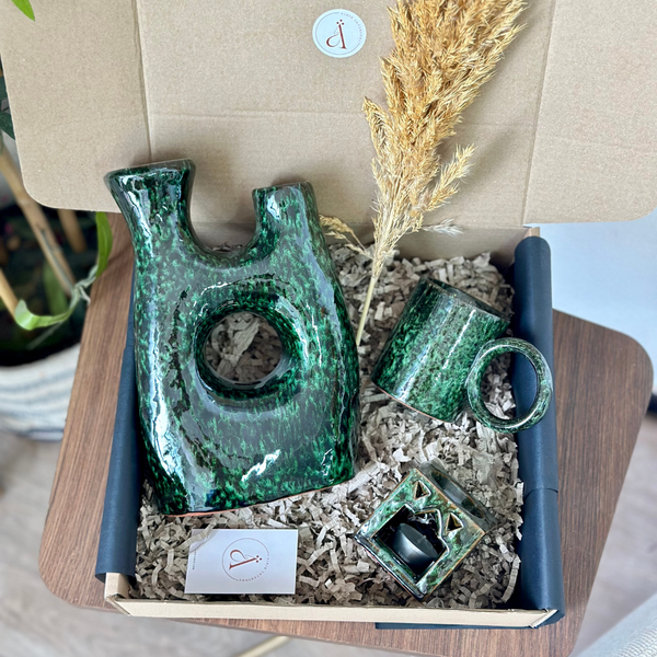 Coffret cadeau artisanal Tagdourt vert