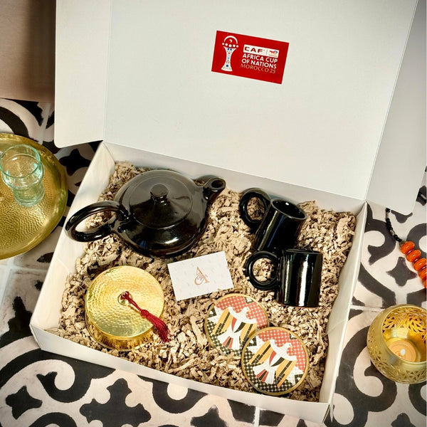 Coffret Cadeau Égypte Noir & Or | Edition CAF 2025