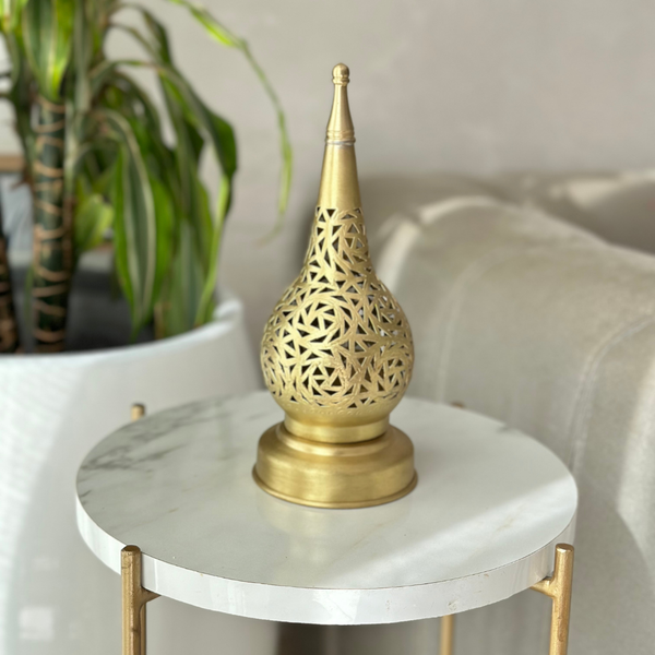 Bougeoir en laiton doré