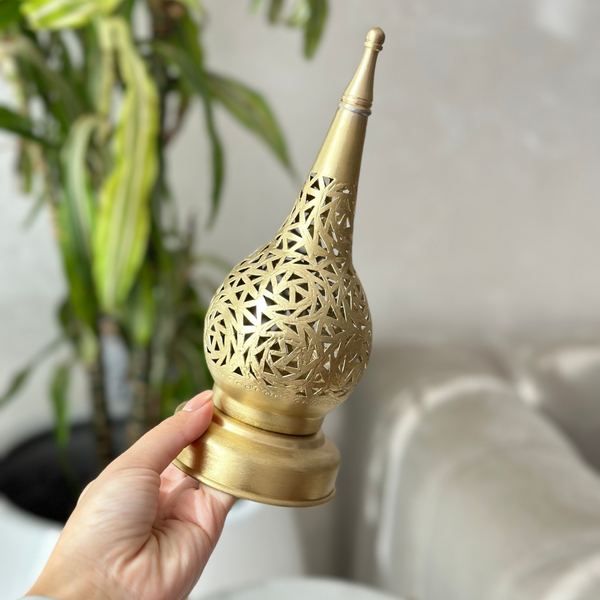 Bougeoir en laiton doré