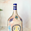 Vase bouteille amazigh bleu