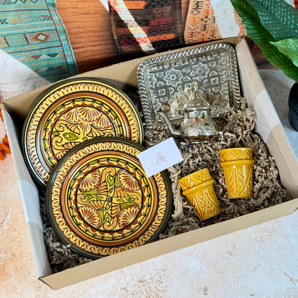 Coffret cadeau artisanal XL Ayal jaune beldi chic