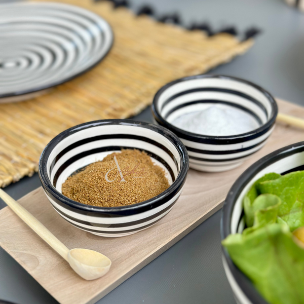 Bol rayé (Noir - Vert - Terracota) - Ajbir