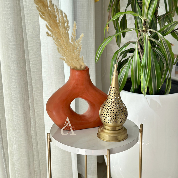 Bougeoir en laiton doré - Ajbir