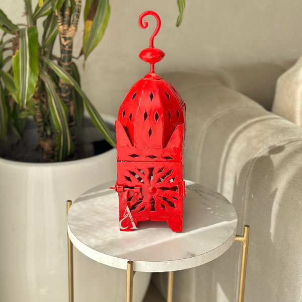 Lanterne artisanale Marocaine en métal colorée
