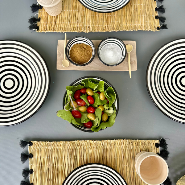 Bol rayé (Noir - Vert - Terracota) - Ajbir