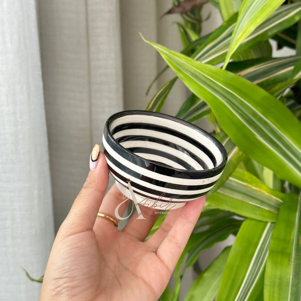 Bol rayé (Noir - Vert - Terracota) - Ajbir