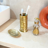 Distributeur de savon en verre et laiton doré Adrar (100ml)