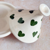 Petit tagine artisanal Tayri cœurs vert