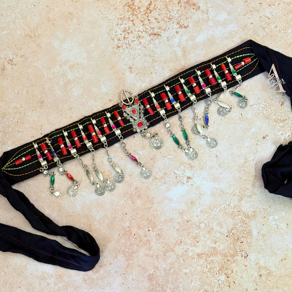 Accessoire Amazigh Tazerzit pour tête et cou 2