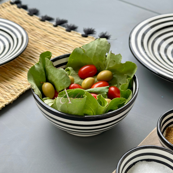 Bol rayé (Noir - Vert - Terracota) - Ajbir