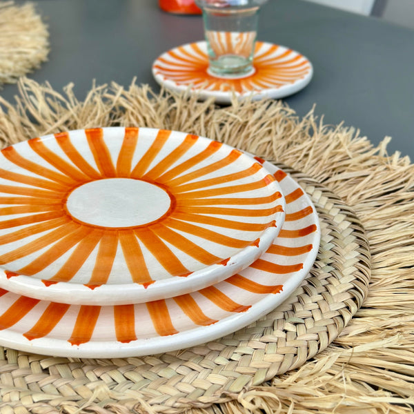 Service assiettes Tafoukt orange (12 pièces)