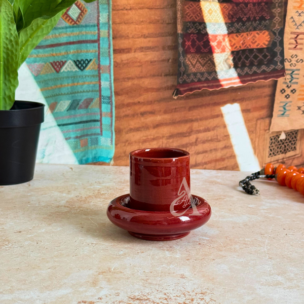 Tasse à café Asil en céramique artisanale avec sous-tasse