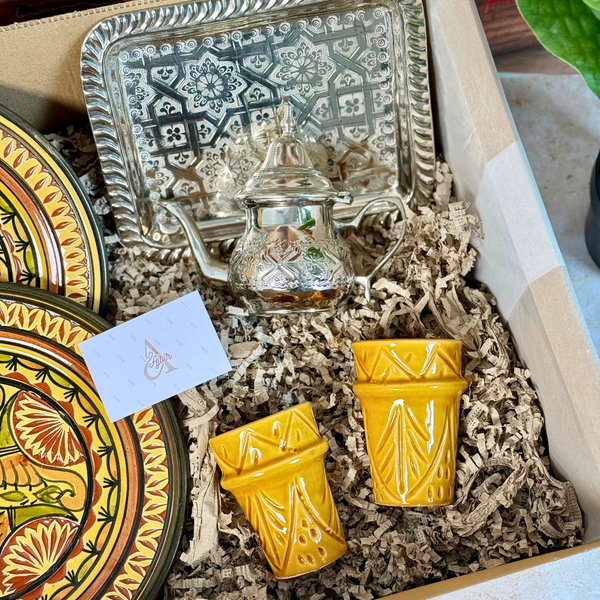 Coffret cadeau artisanal XL Ayal jaune beldi chic