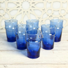 Set de 6 verres à thé beldi bleus
