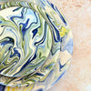 Set de 3 Assiettes Artisanales Marbrées bleu et vert