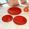 Set 3 assiettes en céramique artisanale Tizwelt Rouge